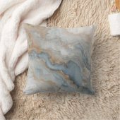 ダスティブルーグレータンベージュ抽象芸術16" クッション (ブランケット)