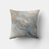 ダスティブルーグレータンベージュ抽象芸術16" クッション (裏面)