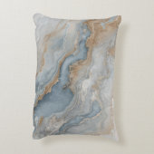 ダスティブルーグレータンベージュ抽象芸術 アクセントクッション (裏面(縦))