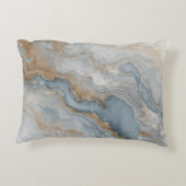 ダスティブルーグレータンベージュ抽象芸術 アクセントクッション (裏面)