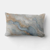 ダスティブルーグレータンベージュ抽象芸術 ランバークッション (裏面)