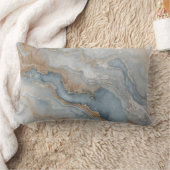 ダスティブルーグレータンベージュ抽象芸術 ランバークッション (ブランケット)