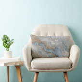 ダスティブルーグレータンベージュ抽象芸術 ランバークッション (椅子)