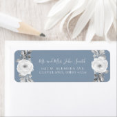 ダスティブルーグレーフローラダイヤモンドウェディングラベル ラベル (インサイチュ)