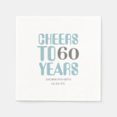 ダスティブルーグレー応援マイルストーン誕生日 スタンダードカクテルナプキン (正面)