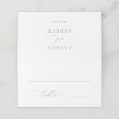 ダスティブルーグレー結婚ミニマリスト3のテーブル番号 プレイスカード (外部開封)