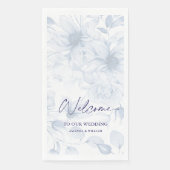 ダスティブルーゲストタオル – ようこそ (正面)