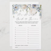 ダスティブルーゲームの古さブライダルシャワー (正面/裏面)