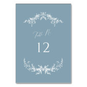 ダスティブルーコテージ結婚のテーブル番号カード記号 テーブルナンバー (正面)