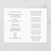 ダスティブルーコーラルフローラ結婚式 プログラム予算 (裏面)