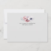 ダスティブルーコーラルモダン結婚式招待状予算 (裏面)