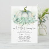 ダスティブルーサクレンツパンプキン秋ベビーシャワー 招待状 (スタンド正面)