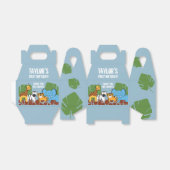 ダスティブルーサファリアニマルファースト誕生日パーティー フェイバーボックス (折り畳みなし)