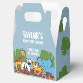 ダスティブルーサファリアニマルファースト誕生日パーティー フェイバーボックス (オープン)