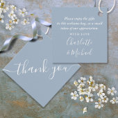 ダスティブルーサンキュー結婚のギフトバスケットバッグ フェイバータグ