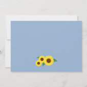 ダスティブルーサンフラワー結婚ズガウンブライダルシャワー 招待状 (裏面)