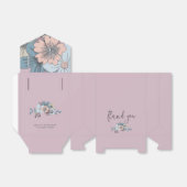 ダスティブルーサーモンピンクフォーラルの名前日付ありがとうありがとう フェイバーボックス (折り畳みなし)