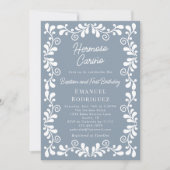 ダスティブルーシエリトリンドバプテスマ&ファースト誕生日 招待状 (正面)