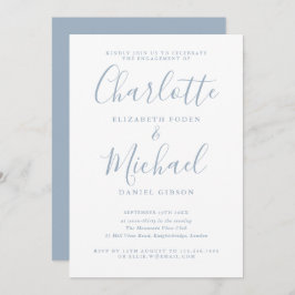 ダスティブルーシグネチャースクリプト婚約パーティ 招待状