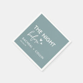 ダスティブルーシックシンプルリハーサルモダンディナー スタンダードカクテルナプキン (角)