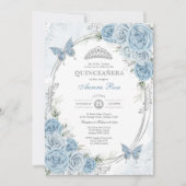 ダスティブルーシルバーキンセアニェラ15thバースデーパーティー 招待状 (正面)