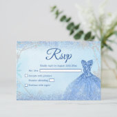 ダスティブルーシルバークリスマススノーフレークキンセアニラ 出欠カード (スタンド正面)