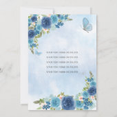 ダスティブルーシルバーグラムフローラプリンセスキンセアニラ 招待状 (裏面)