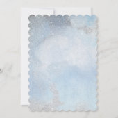 ダスティブルーシルバーグリッタープリンセスキンセアニラ 招待状 (裏面)