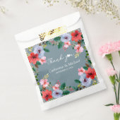 ダスティブルーシルバーグリッター水彩フローラ フェイバーバッグ (封をした状態)