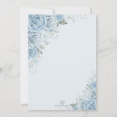 ダスティブルーシルバースウィート16蝶誕生日 招待状 (裏面)