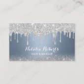 ダスティブルーシルバードリップスメイクアップアーティストヘアサロン 名刺 (正面)