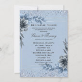 ダスティブルーシルバーフローラリハーサルディナー 招待状 (正面)