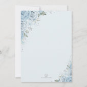 ダスティブルーシルバーSweet sixteen16誕生日 招待状 (裏面)