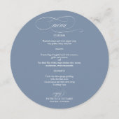 ダスティブルーシンプルエレガントの結婚メニュー メニュー (正面)