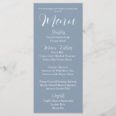 ダスティブルーシンプルスタイル結婚ズディナー メニュー (正面)