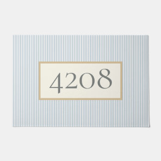 ダスティブルーシンプルストライプクラシック ドアマット