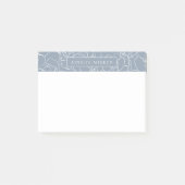 ダスティブルーシンプルフローラパーソナライズされた ポストイット (正面)