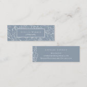 ダスティブルーシンプルフローラ スキニー名刺 (正面/裏面)