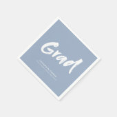 ダスティブルーシンプルブモダンラシースクリプト卒業 スタンダードカクテルナプキン (角)