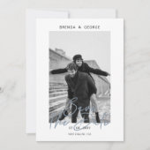 ダスティブルーシンプルミニマリスト写真保存日 セーブザデート (正面)