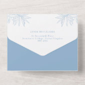 ダスティブルーシンプル植物学 オールインワン招待状 (裏面)