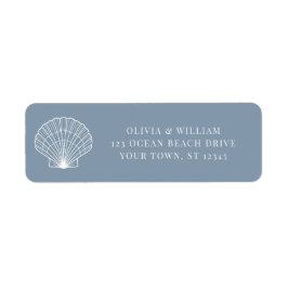 ダスティブルーシーシェルビーチ結婚式差出人住所 ラベル