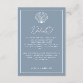 ダスティブルーシーシェルビーチ結婚式詳細 エンクロージャーカード