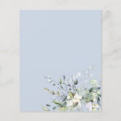 ダスティブルージオメトリックバジェット結婚式招待状 (裏面)