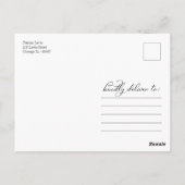 ダスティブルージオメトリックブライダルシャワーありがとう ポストカード (裏面)