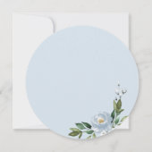 ダスティブルージオメトリックブライダルシャワーラウンドメニュー 招待状 (裏面)