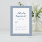 ダスティブルージオメトリック芸術的ス |モダン抽象芸術 出欠カード (スタンド正面)