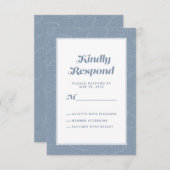 ダスティブルージオメトリック芸術的ス |モダン抽象芸術 出欠カード (正面/裏面)