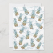 ダスティブルージューシーパイナップルサマーブライダルシャワー 招待状 (裏面)