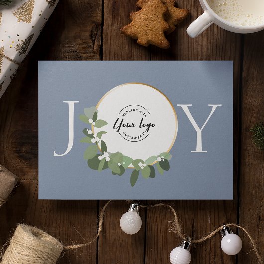 ダスティブルージョイモダングリーンユーカリリースロゴ シーズンポストカード